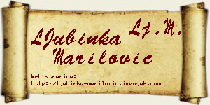 LJubinka Marilović vizit kartica